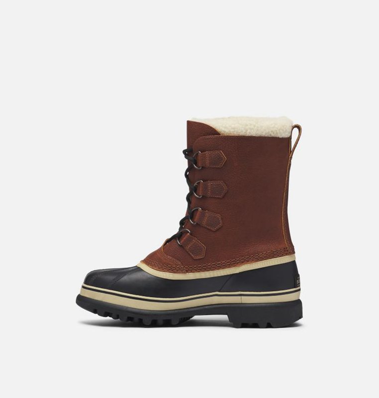 Mens Snow Boots Dark Brown - Sorel Caribou™ Wool - 726913-HVM